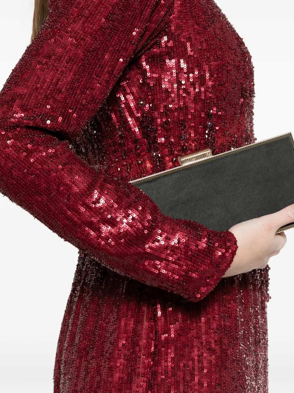 M.Marquise Ruby maxi-jurk verfraaid met pailletten Rood