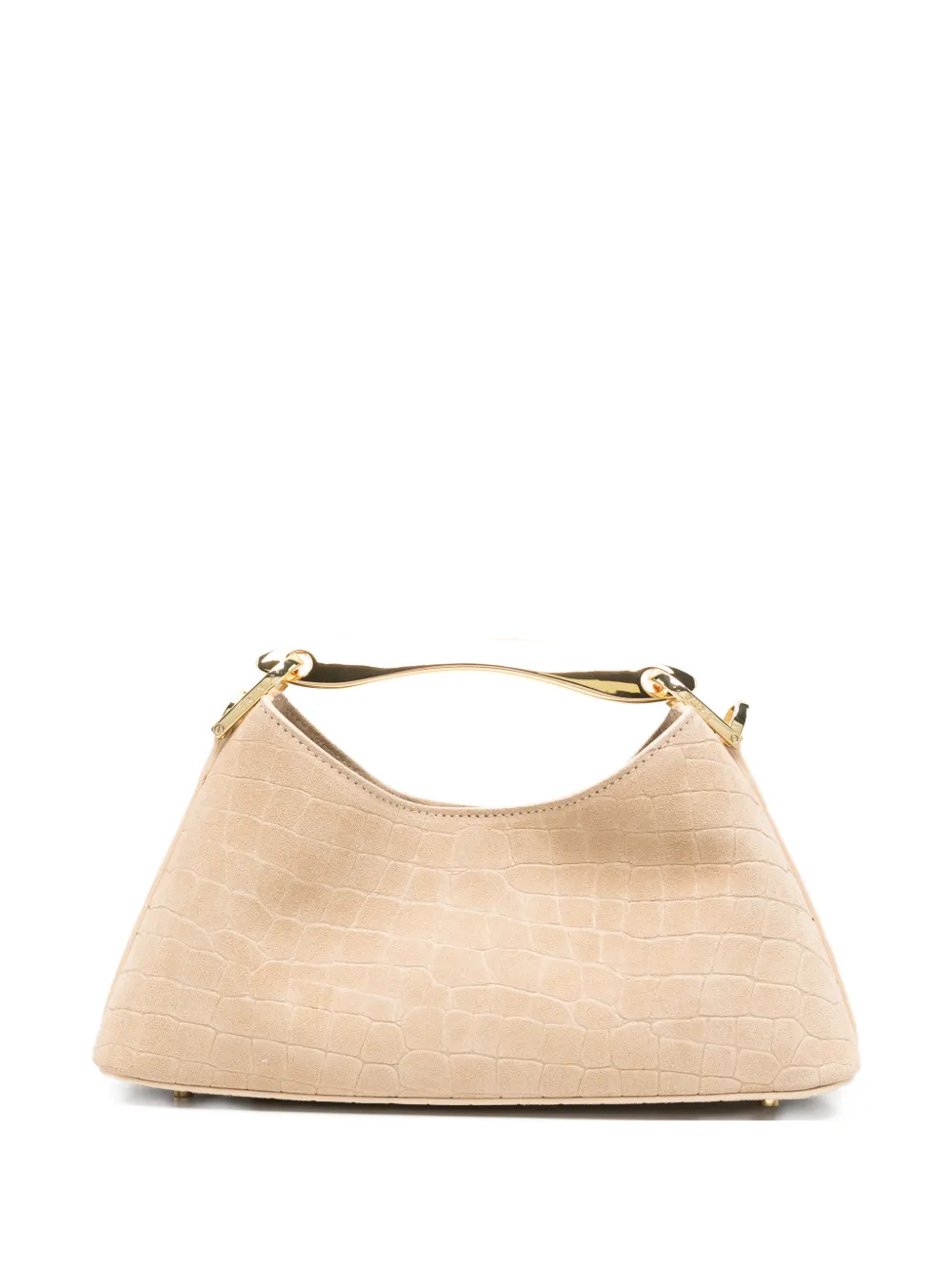 Elleme mini Boomerang croc-effect tote bag - Toni neutri