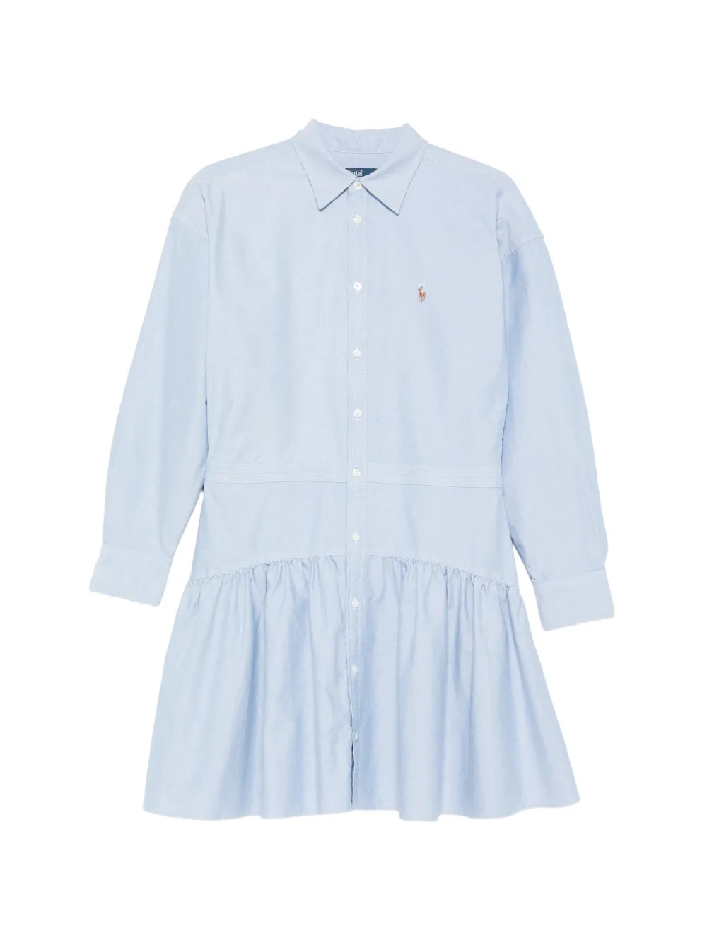 Polo Ralph Lauren ruffled mini shirt dress - Blu