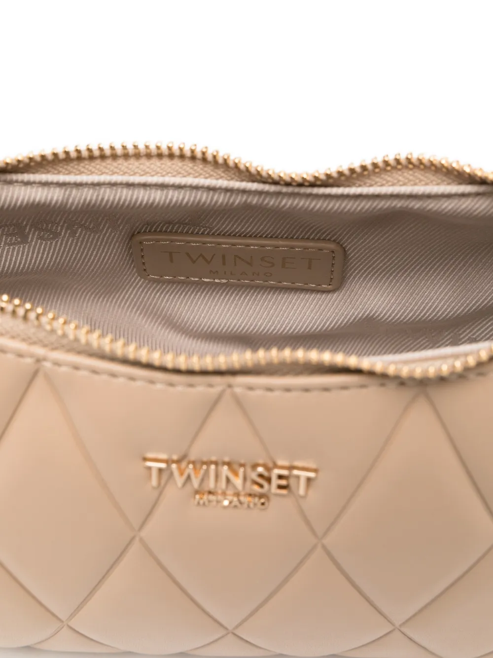 TWINSET Gewatteerde schoudertas Beige
