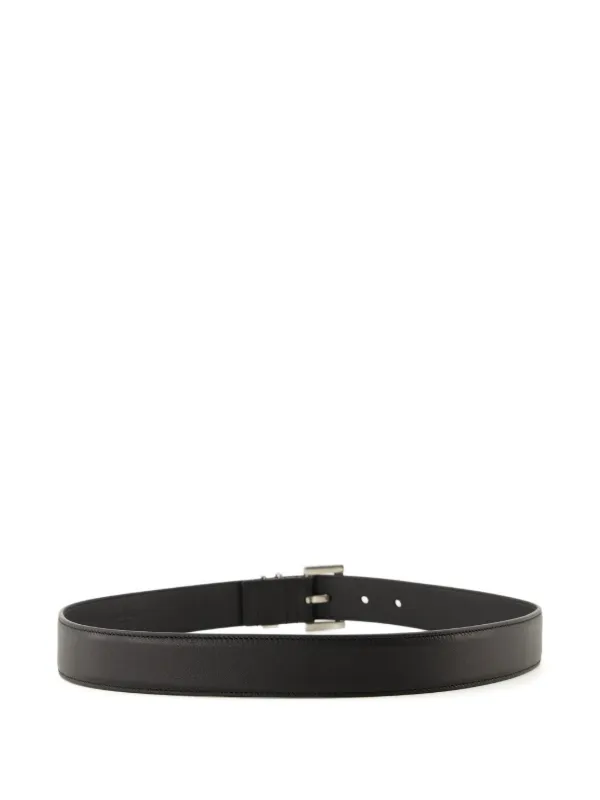 Saint Laurent Cassandre レザーベルト | ブラック | FARFETCH JP