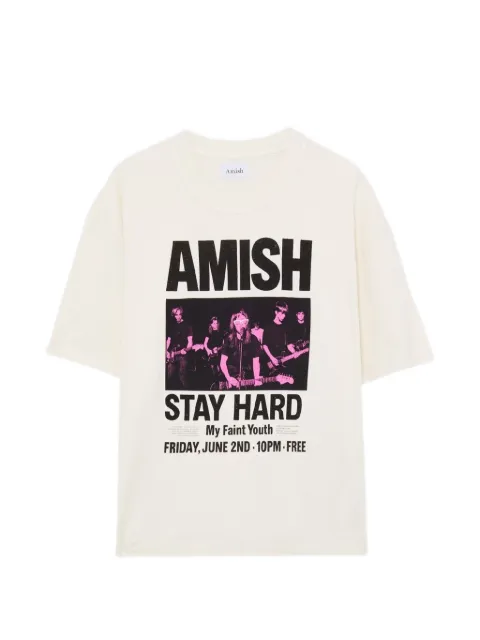 AMISH Stay Hard graphic T-shirt