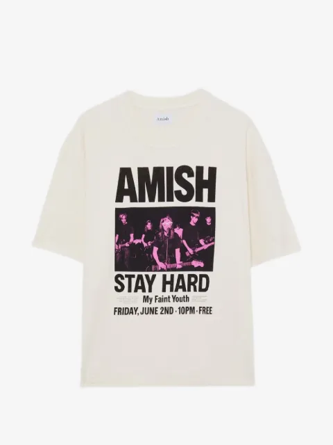 AMISH t-shirt Stay Hard à imprimé graphique