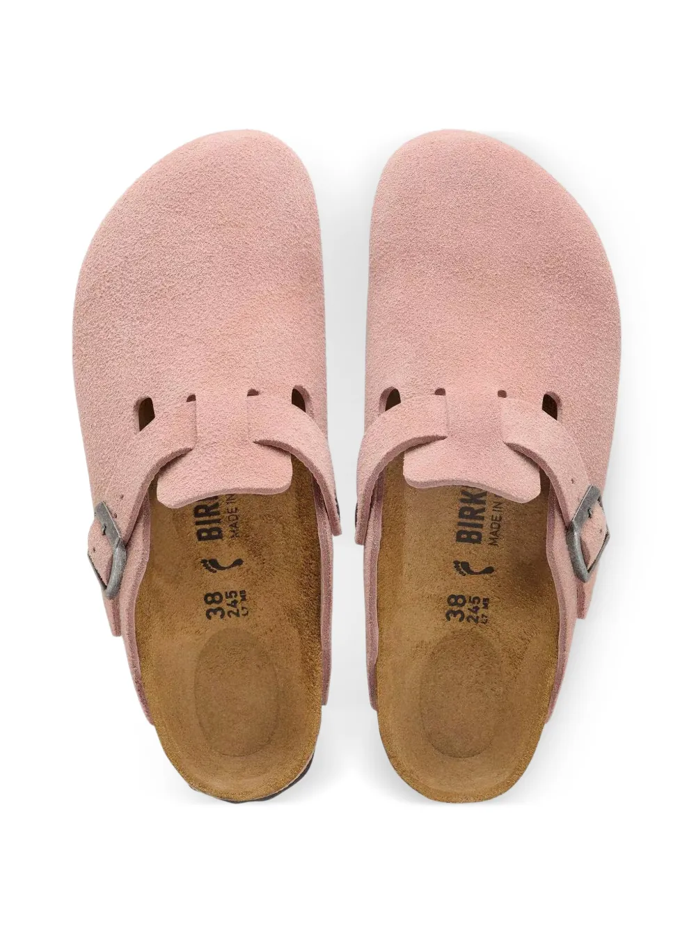 Birkenstock Boston leren sneakers met gesp Roze