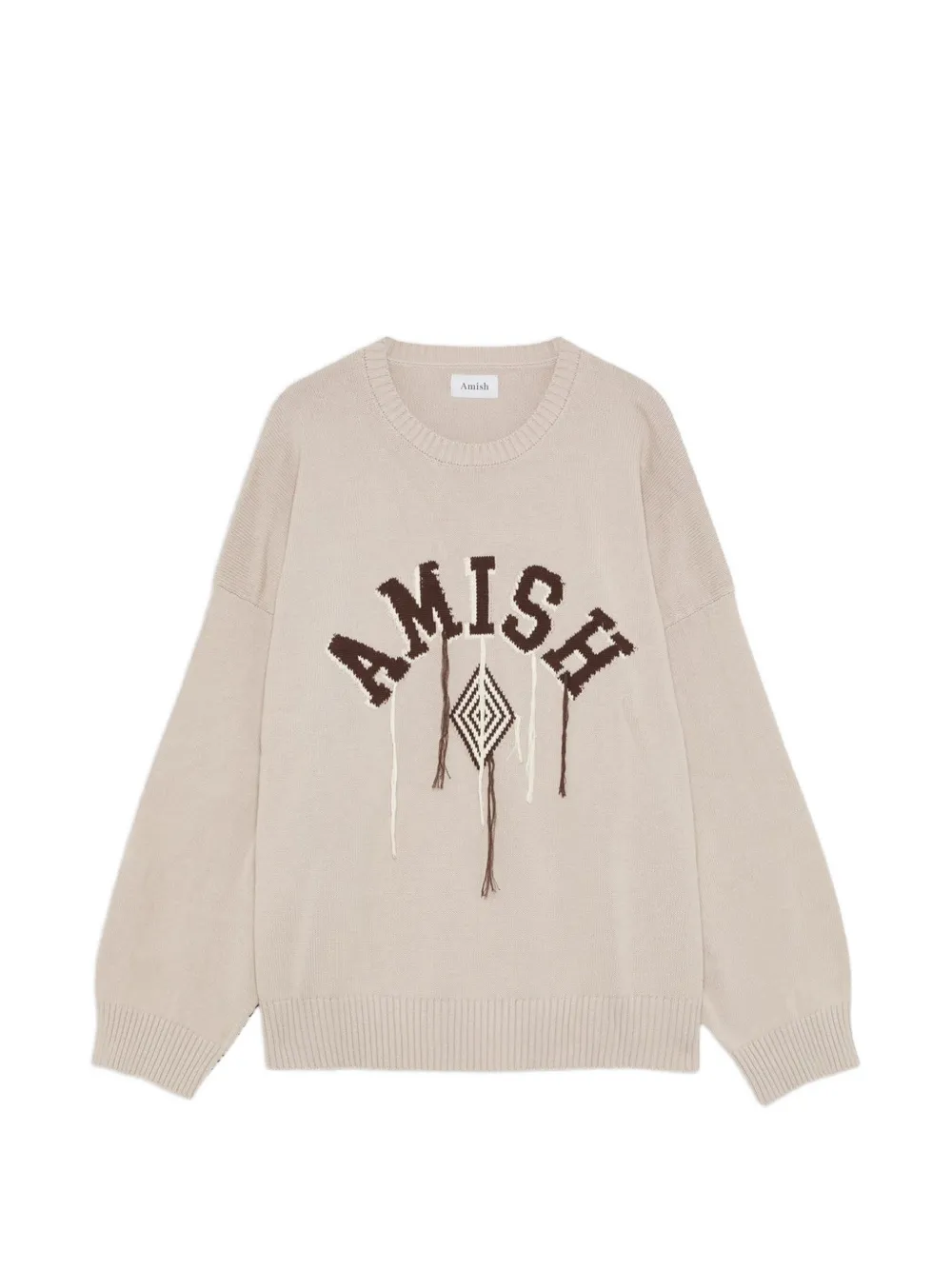 AMISH Fray crew-neck sweater - Toni neutri