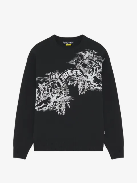 IUTER Paradise Pullover mit grafischem Print