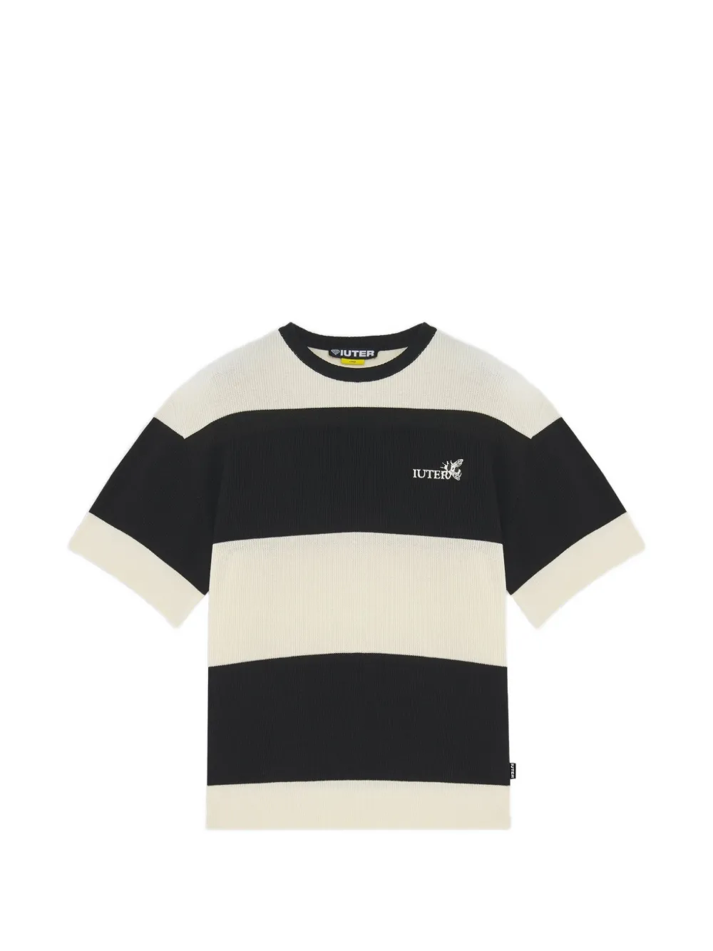 IUTER striped knit T-shirt - Schwarz