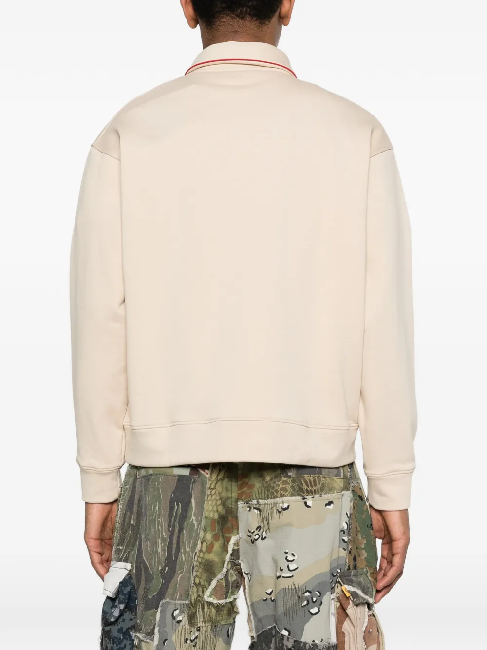 Vision Of Super Poloshirt met rits en kraag Beige