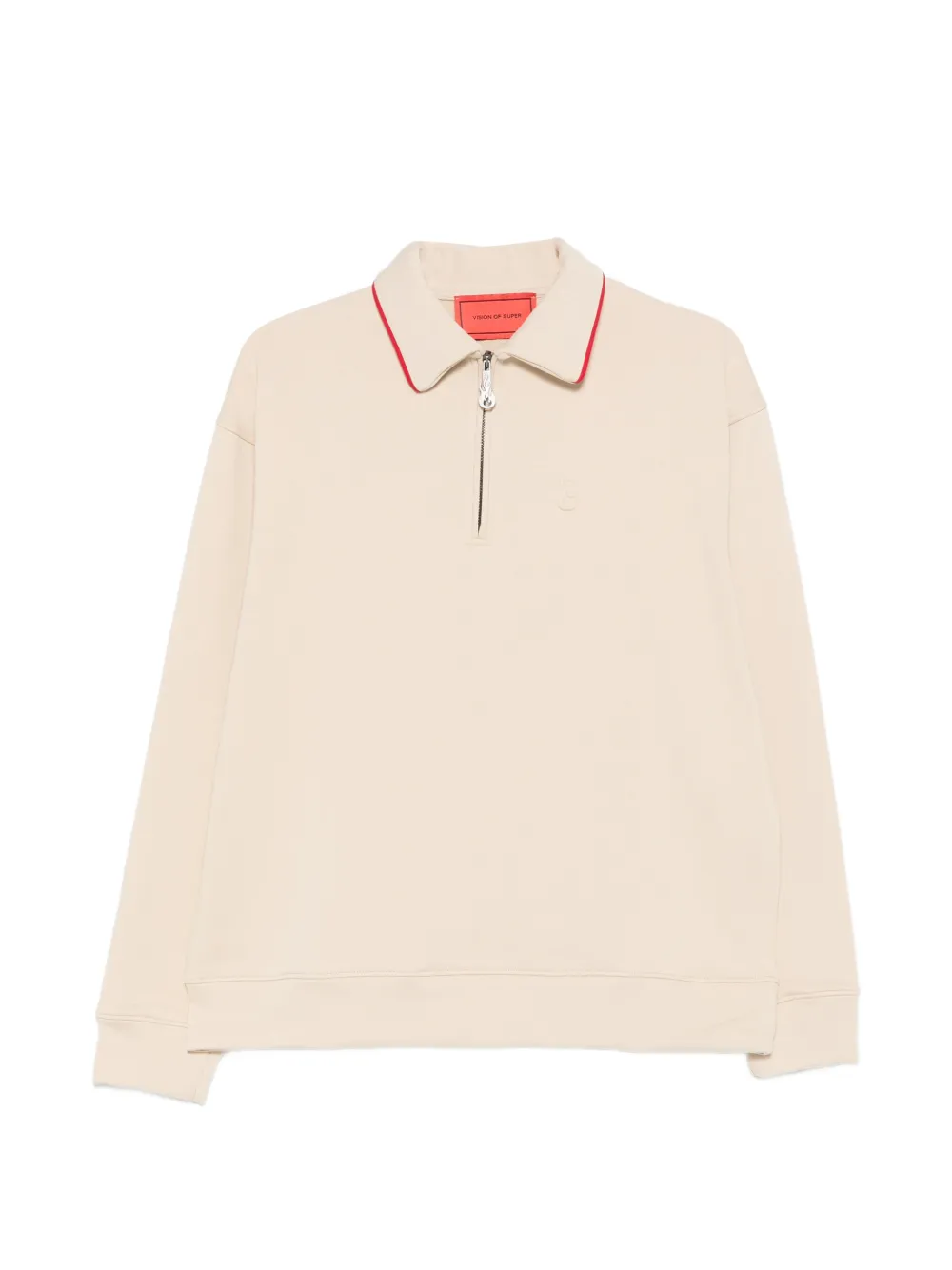 Vision Of Super zip-up collared polo shirt - Toni neutri