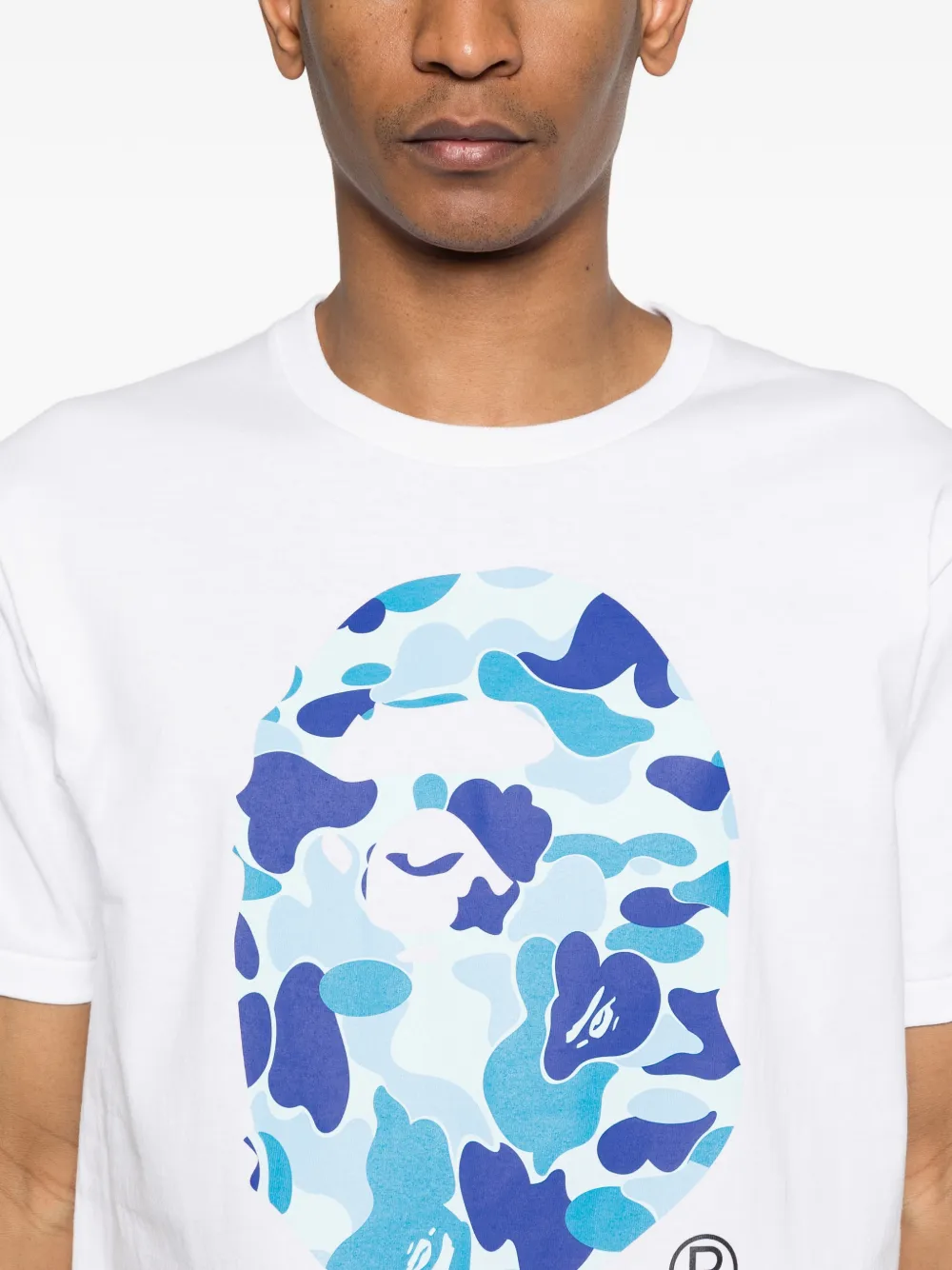 A BATHING APE ABC Camo T-shirt met logoprint Wit