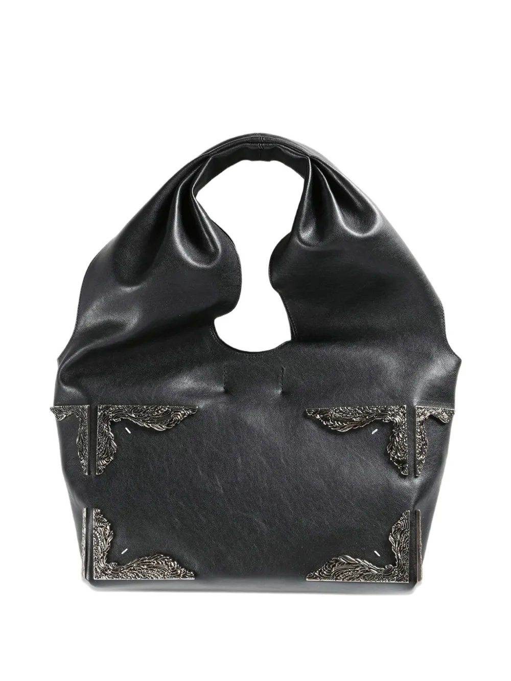 Maison Margiela Medium Box Bag met metalen verfraaiing Zwart