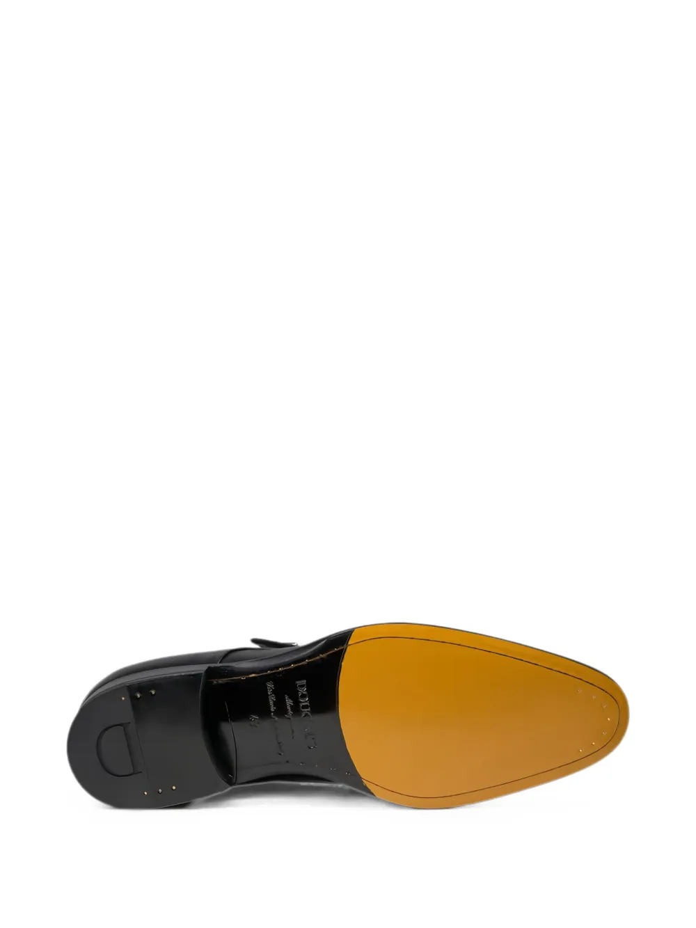 Doucal's double-buckle monk shoes Zwart