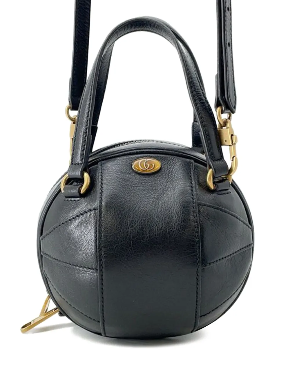 Gucci Pre-Owned 2000-2015 Mini Leather Water Buffalo Tifosa Basketball Bag satchel - Black