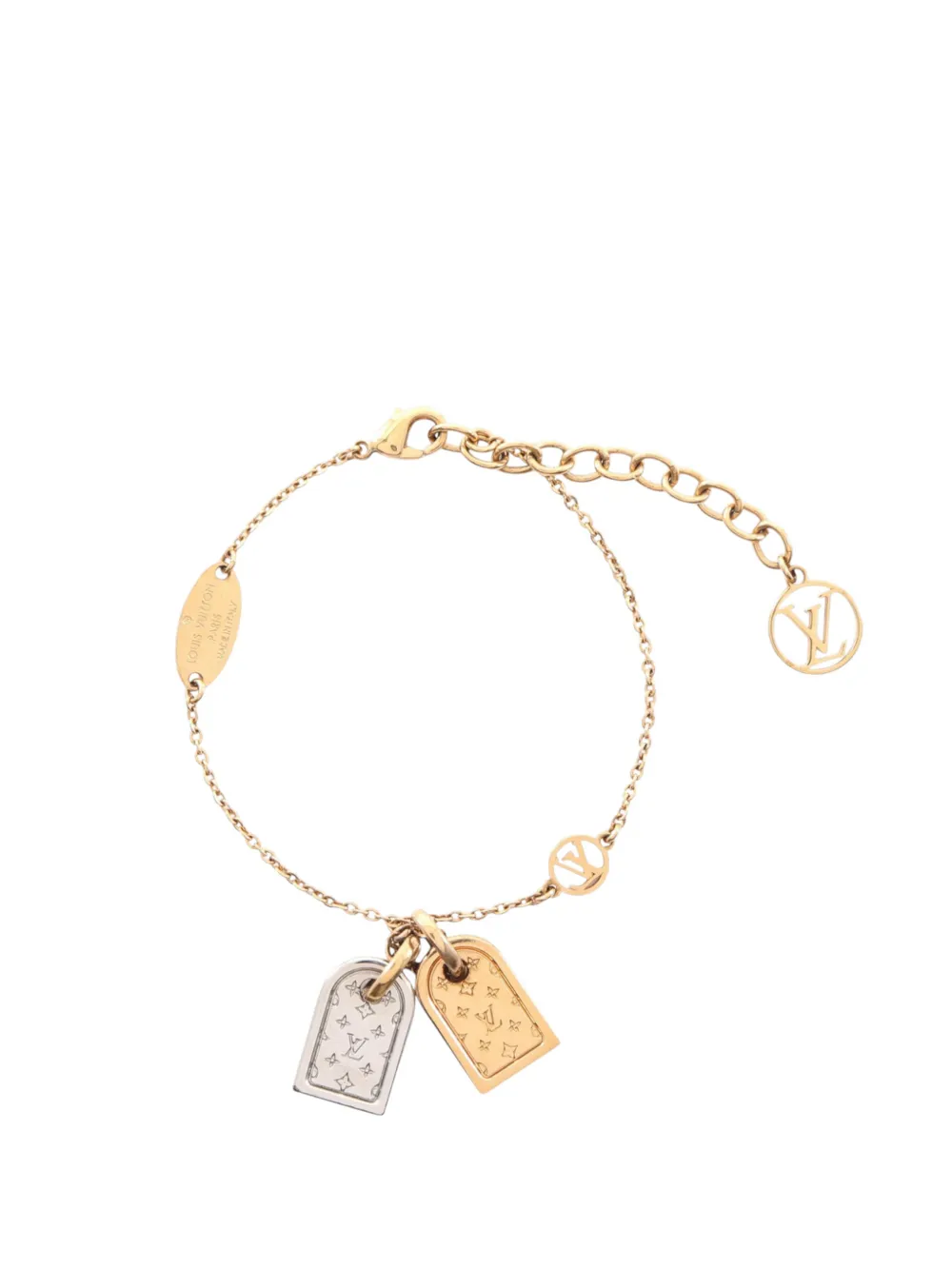 Louis Vuitton Pre-Owned Bracciale con ciondoli placcati oro e argento 2018