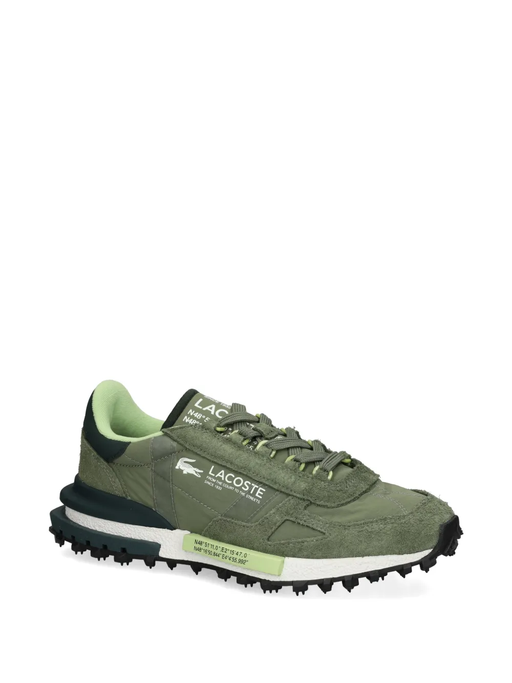 Lacoste Elite Active suede panelled sneakers Groen