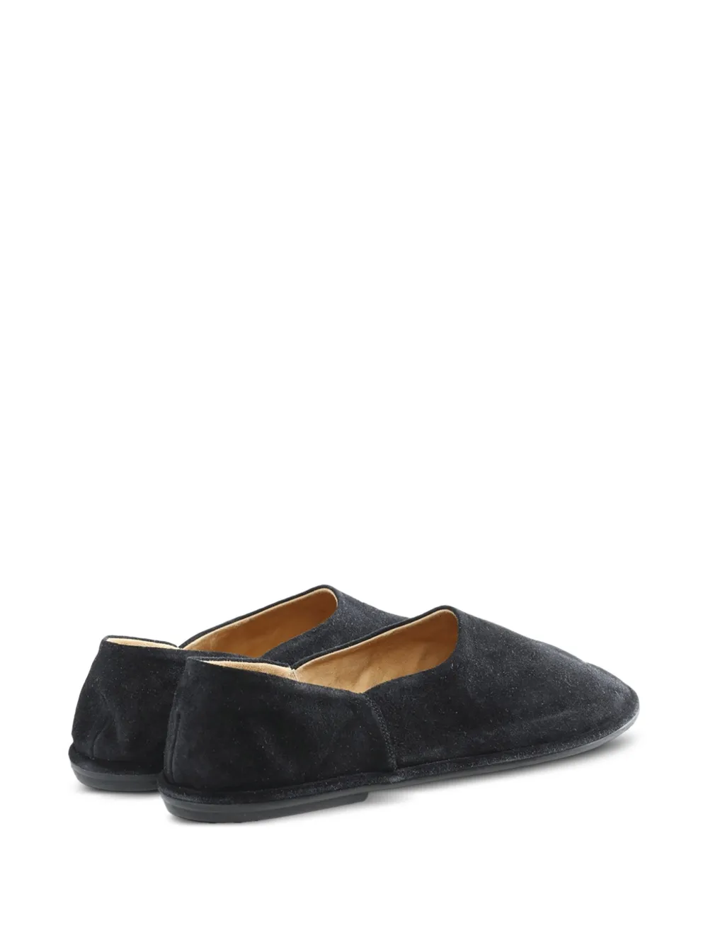  The Row Suede Slippers - Black 