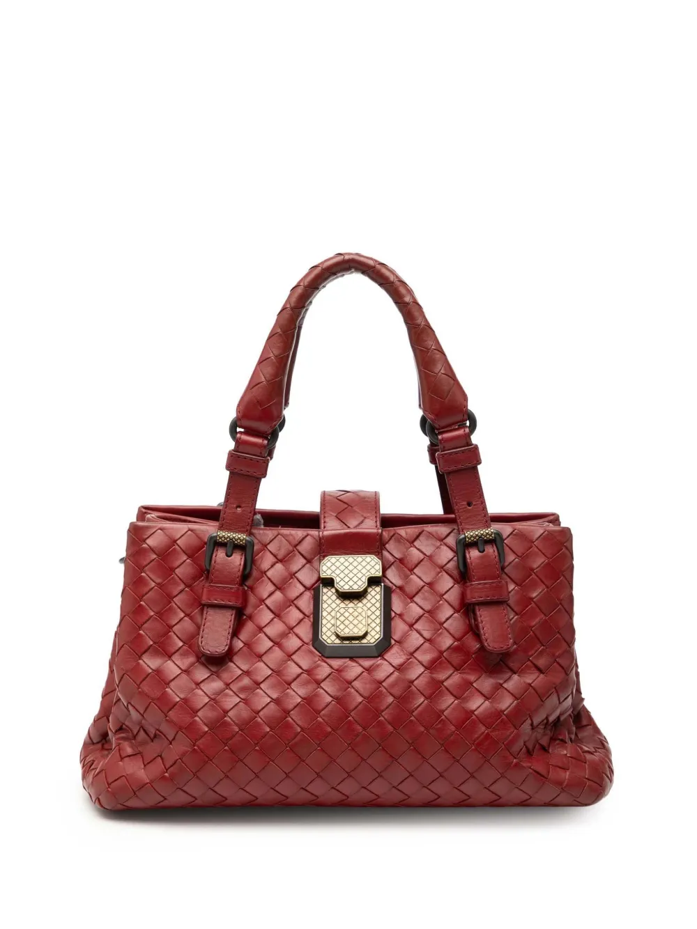 Bottega Veneta Pre-Owned 2012-2025 Mini Nappa Intrecciato Roma satchel - Rosso