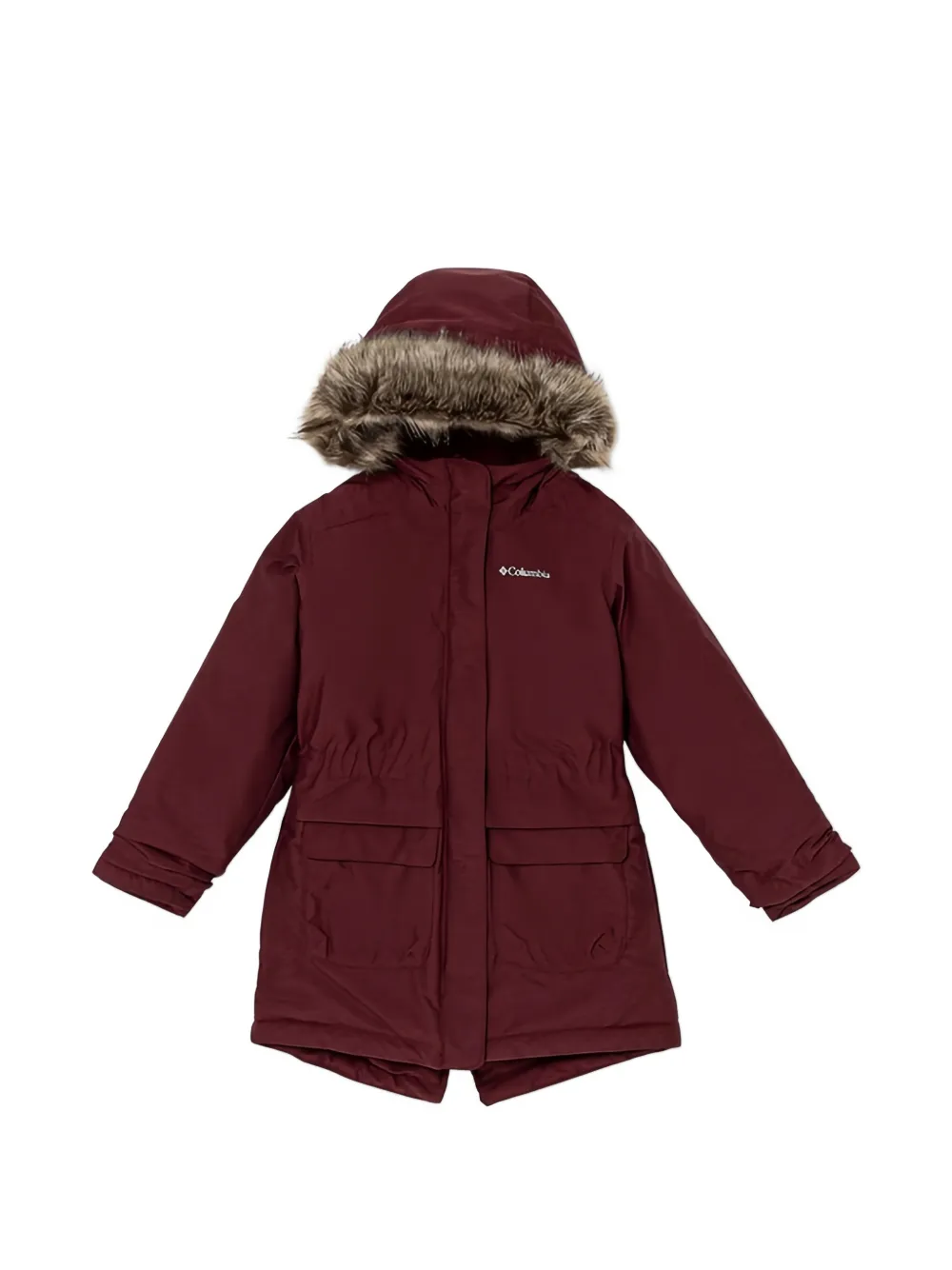 Columbia faux-fur hooded jacket - Rosso