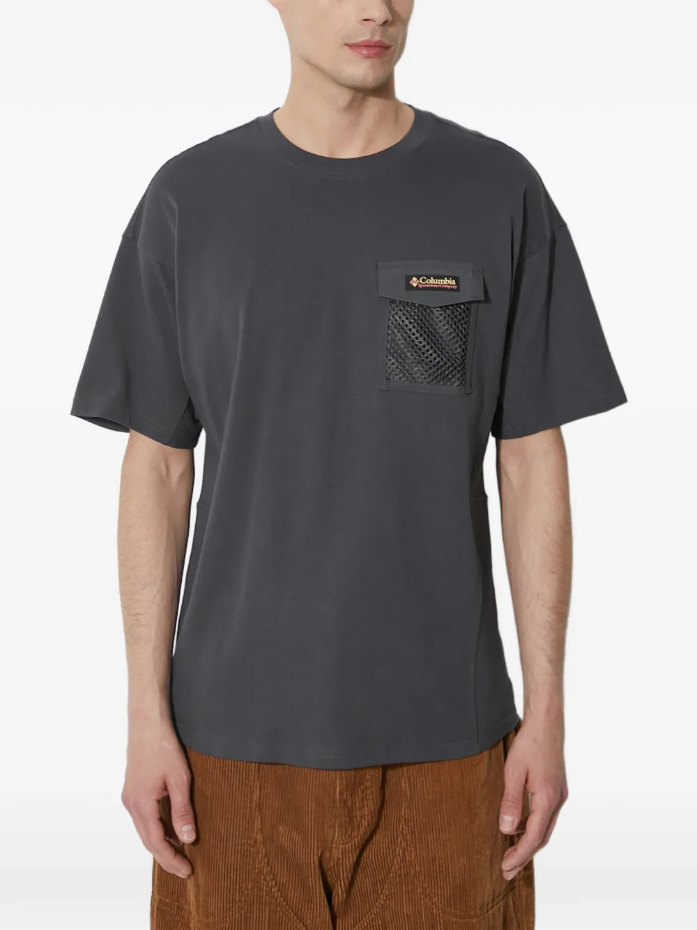 Columbia mesh-pocket T-shirt | Grey | Image 1