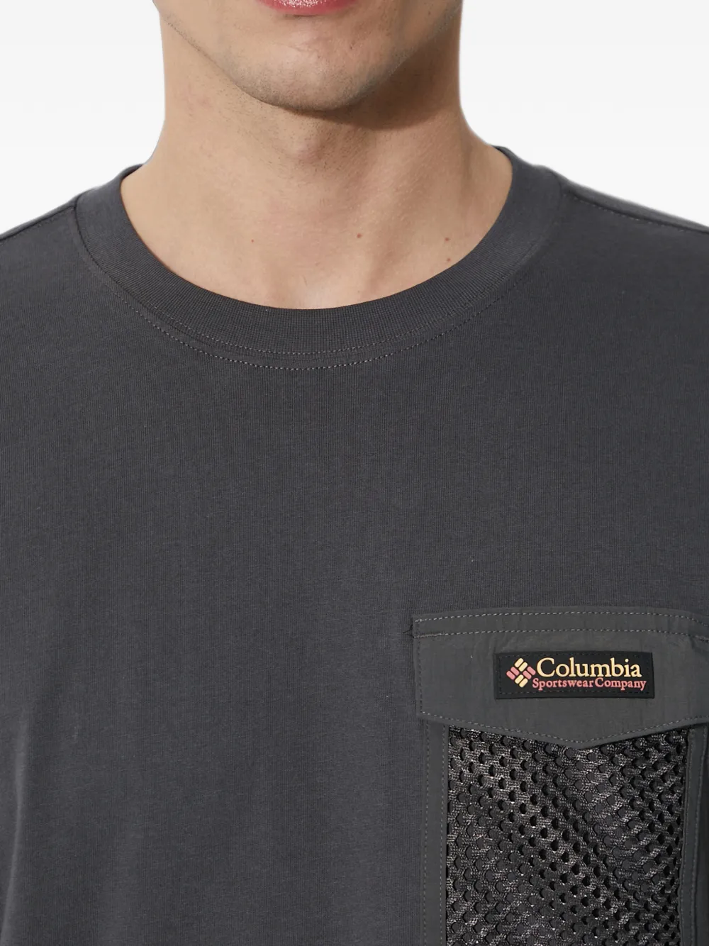 Columbia T-shirt met mesh zak Grijs