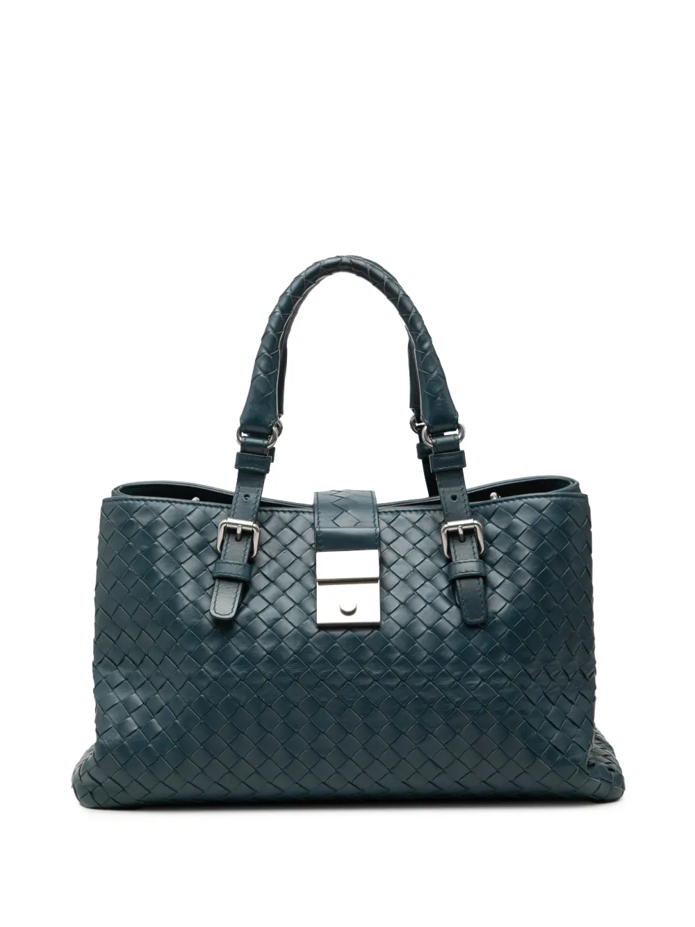 Bottega Veneta Pre-Owned 2012-2025 Small Nappa Intrecciato Roma satchel - Blu