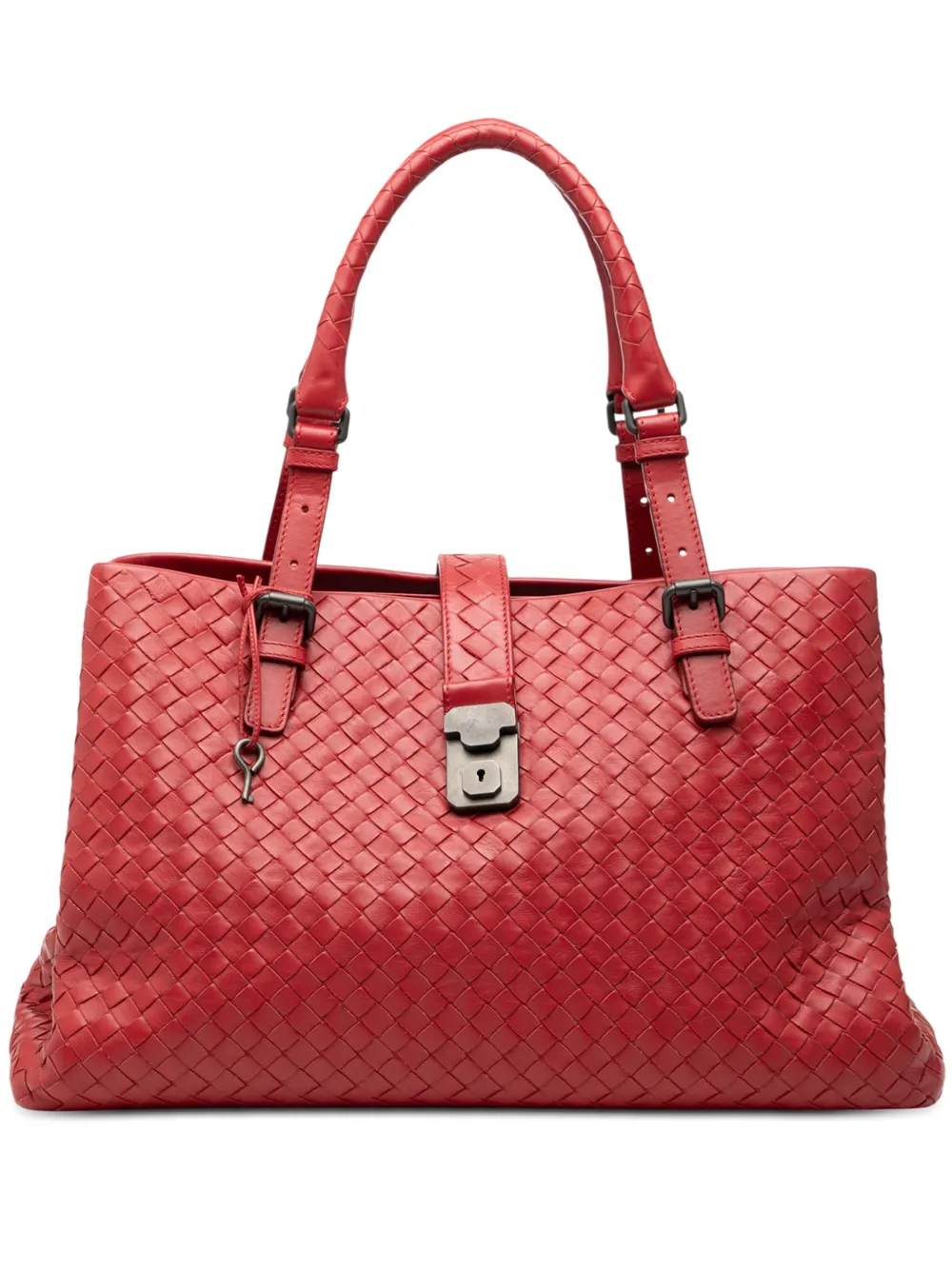 Bottega Veneta Pre-Owned 2012-2025 Medium Nappa Intrecciato Roma tote bag - Rosso