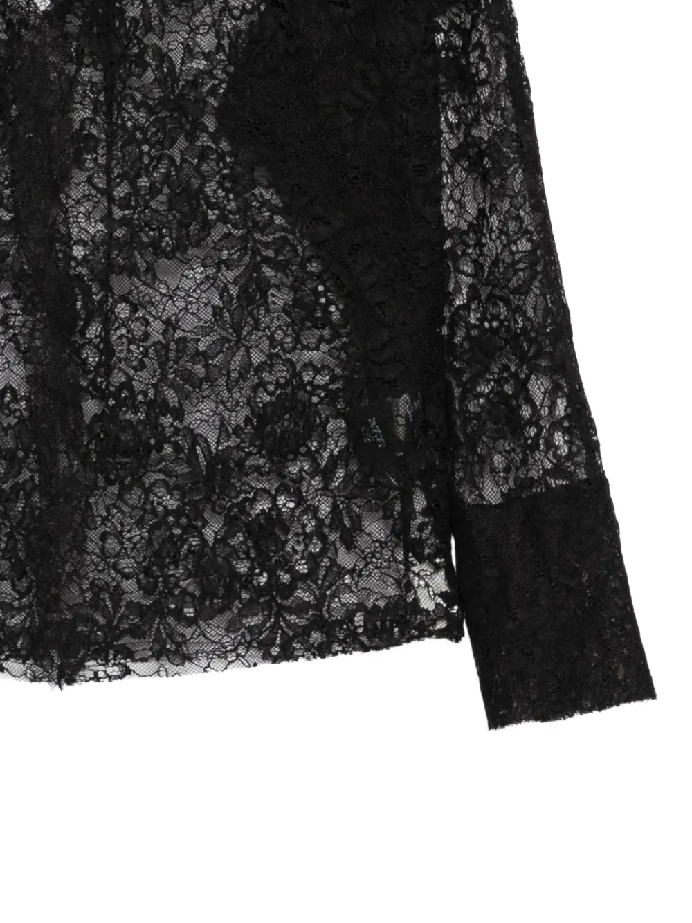  Nude Lace Blouse - Black 