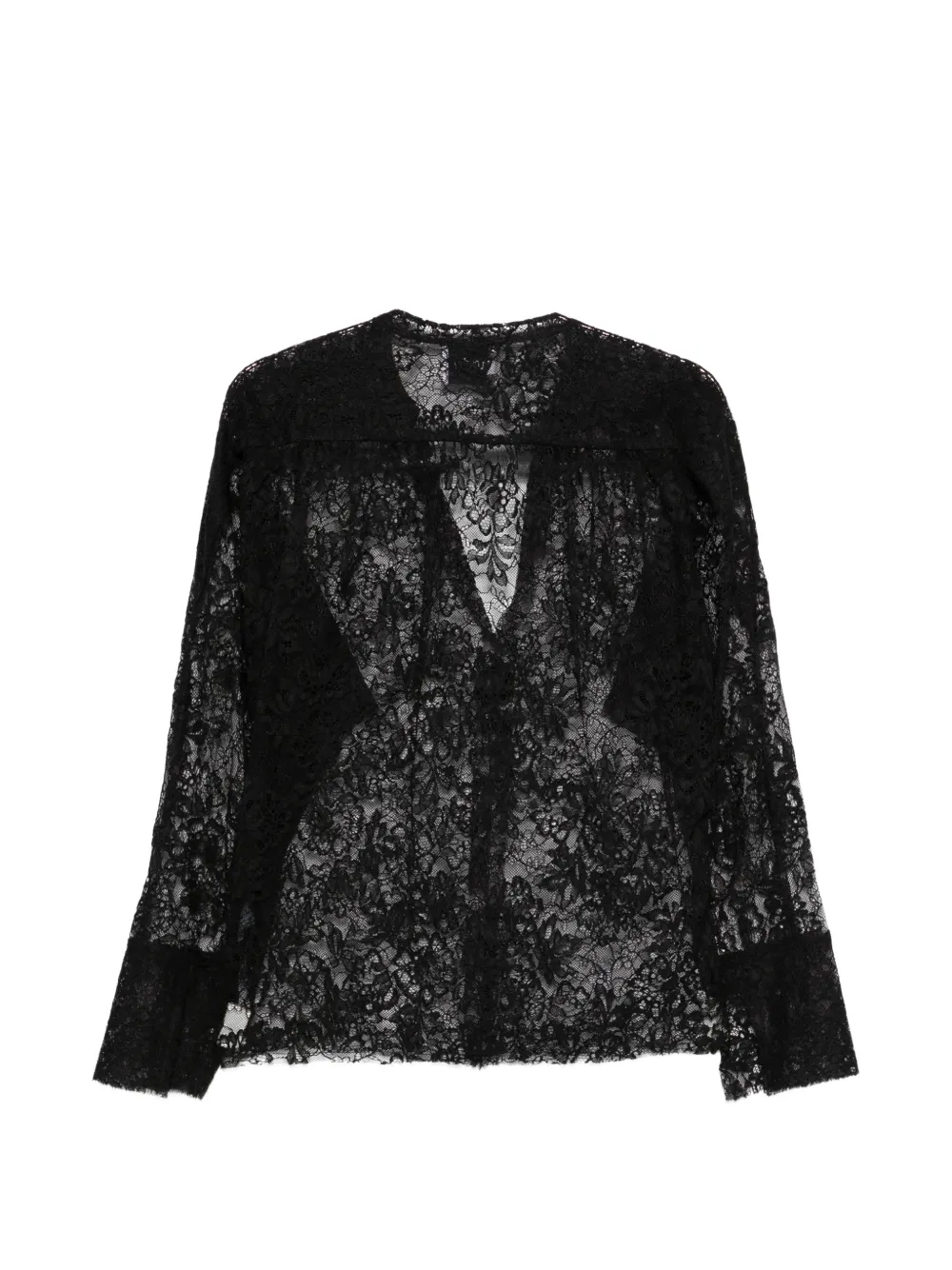  Nude Lace Blouse - Black 