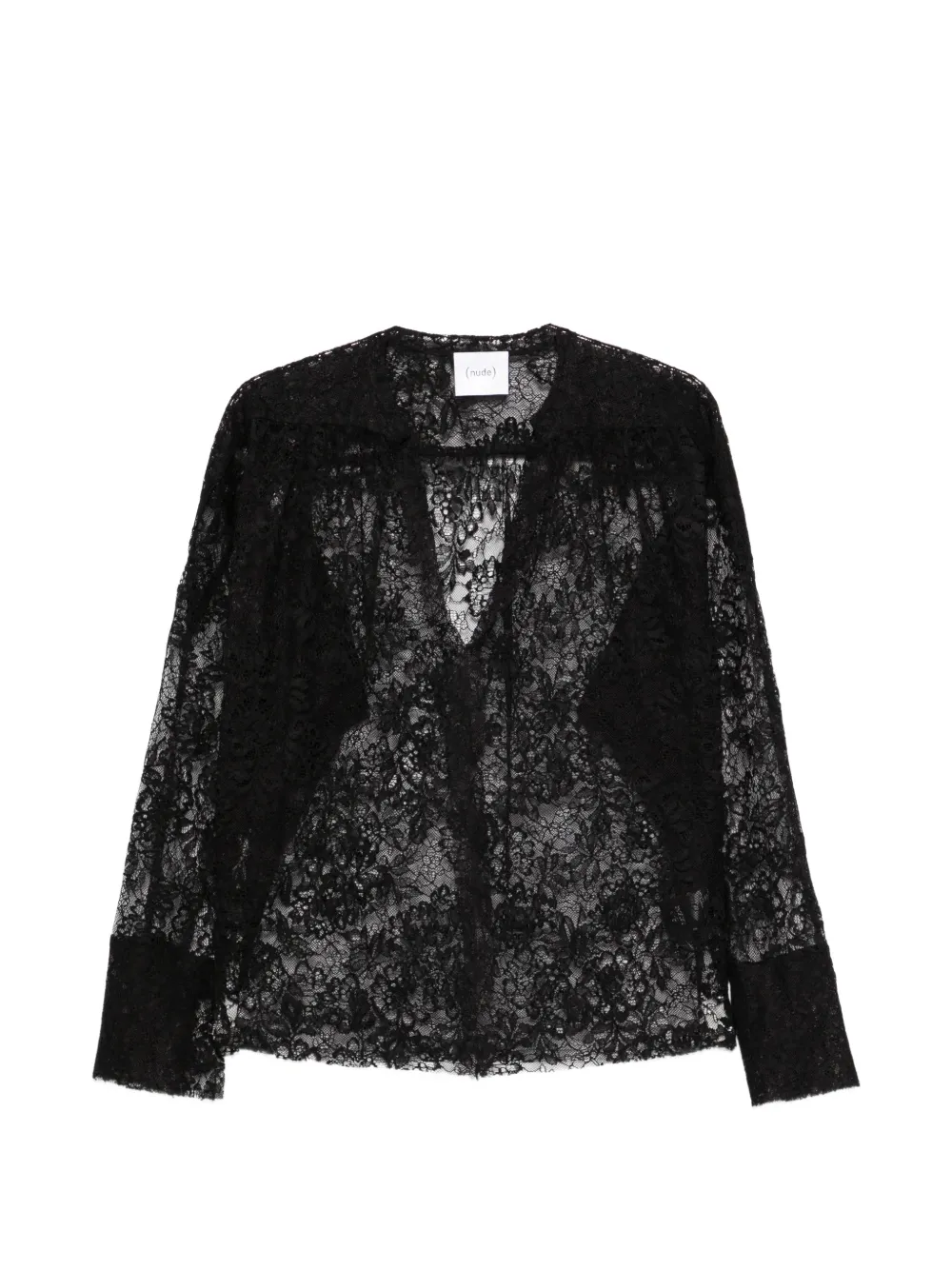 Nude lace blouse - Nero