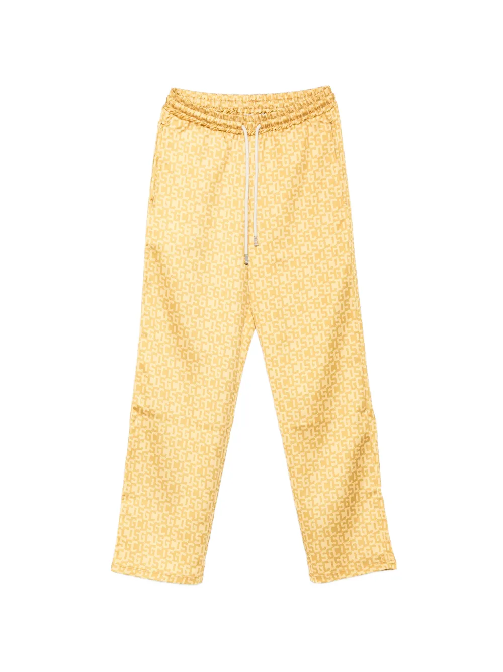 GCDS logo-print drawstring track pants - Giallo