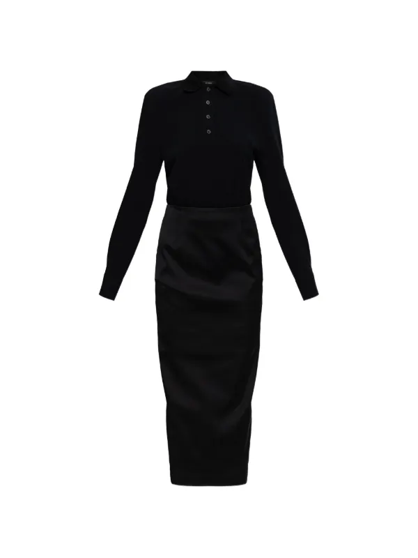 Willy Chavarria Pocket Midi Skirt in Black