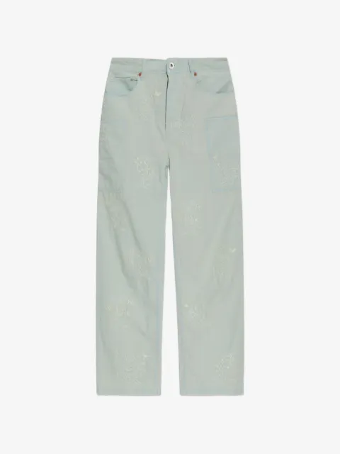 Kenzo 刺绣五口袋牛仔裤
