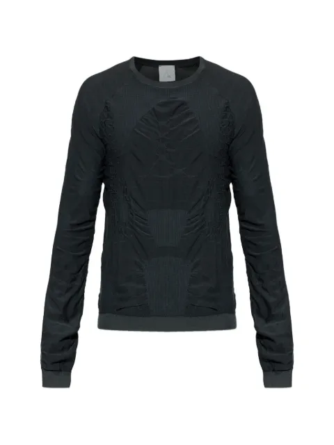 ROA ruched long-sleeved jumper