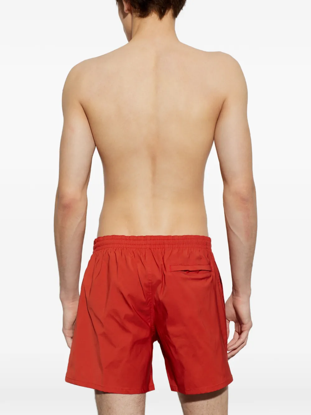  Balmain Logo-detail Swim Shorts - Red 
