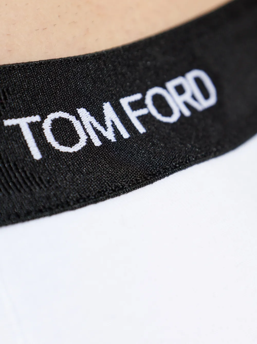 TOM FORD Twee slips met logoband Wit