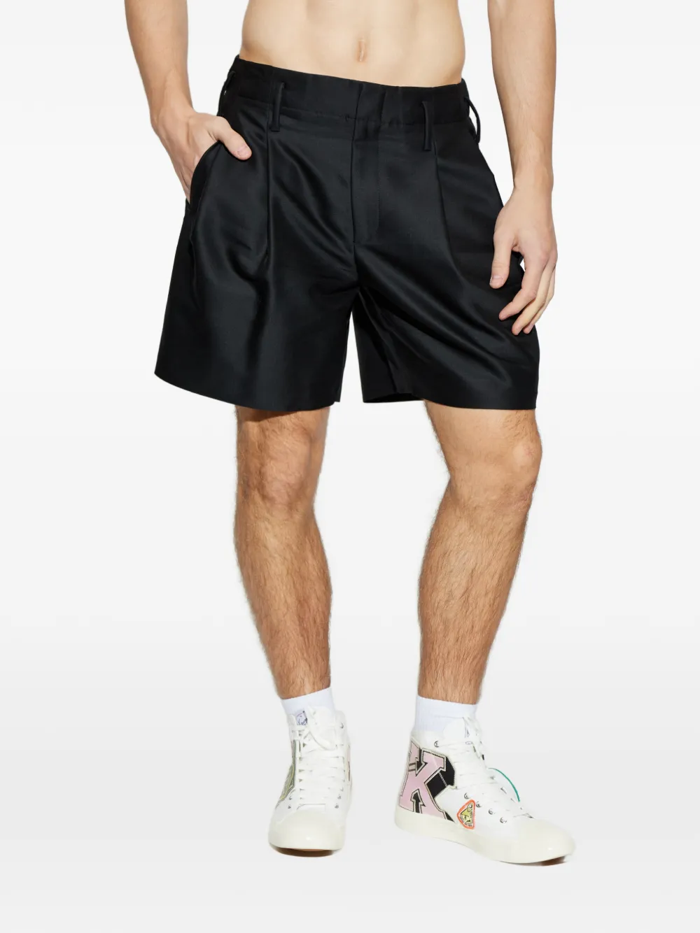 Kenzo Geplooide shorts Zwart