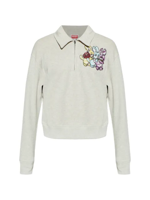 Kenzo 래빗 모티프 지퍼 스웨터