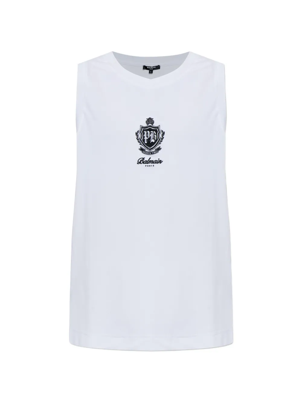 Balmain logo vest - Bianco
