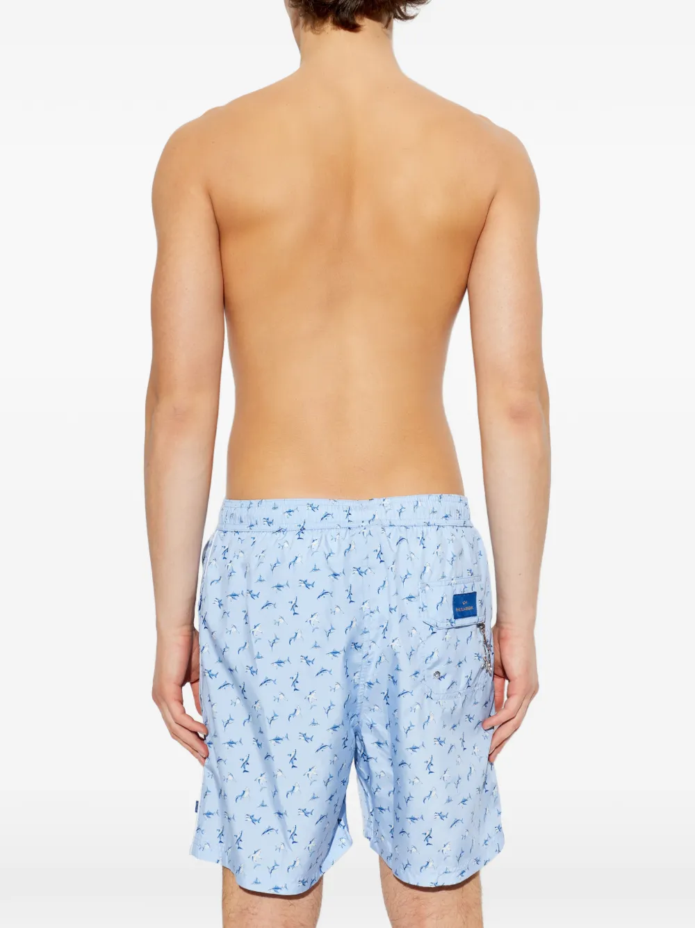 Paul & Shark Zwembroek met print Blauw