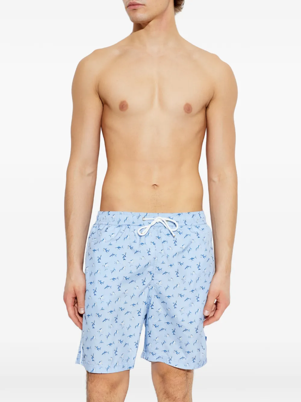 Paul & Shark Zwembroek met print Blauw