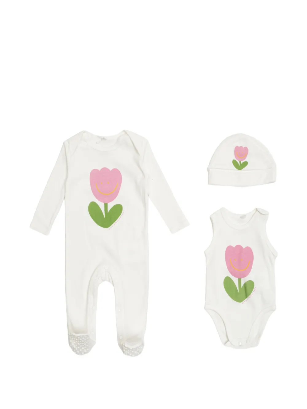 Stella McCartney Kids floral-print babygrow (set of three) - Weiß