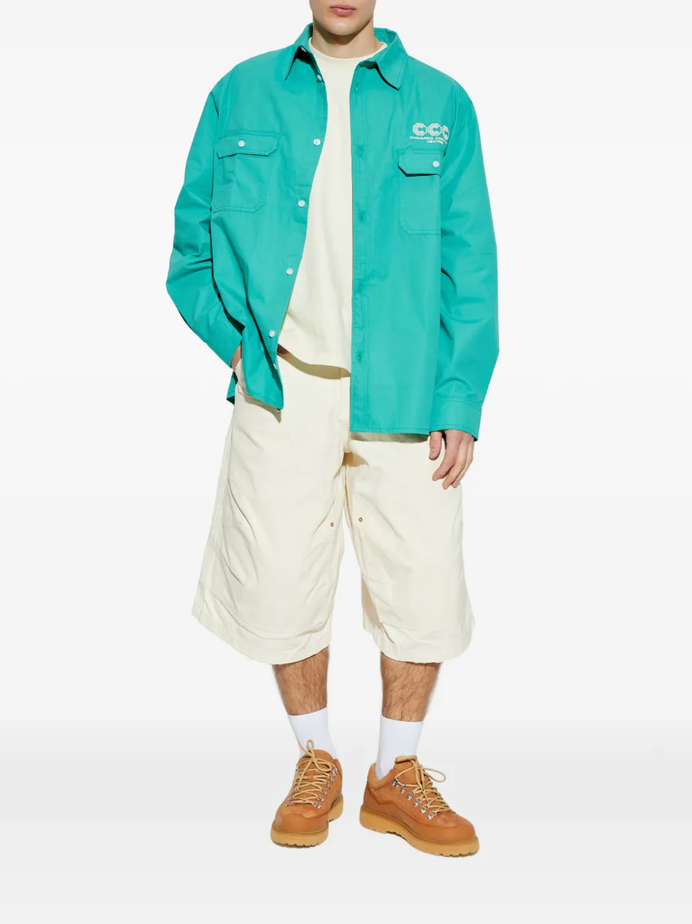  Willy Chavarria Front-pocket Logo Shirt - Green 
