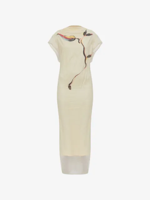 Sportmax Abito Speviale midi con stampa grafica