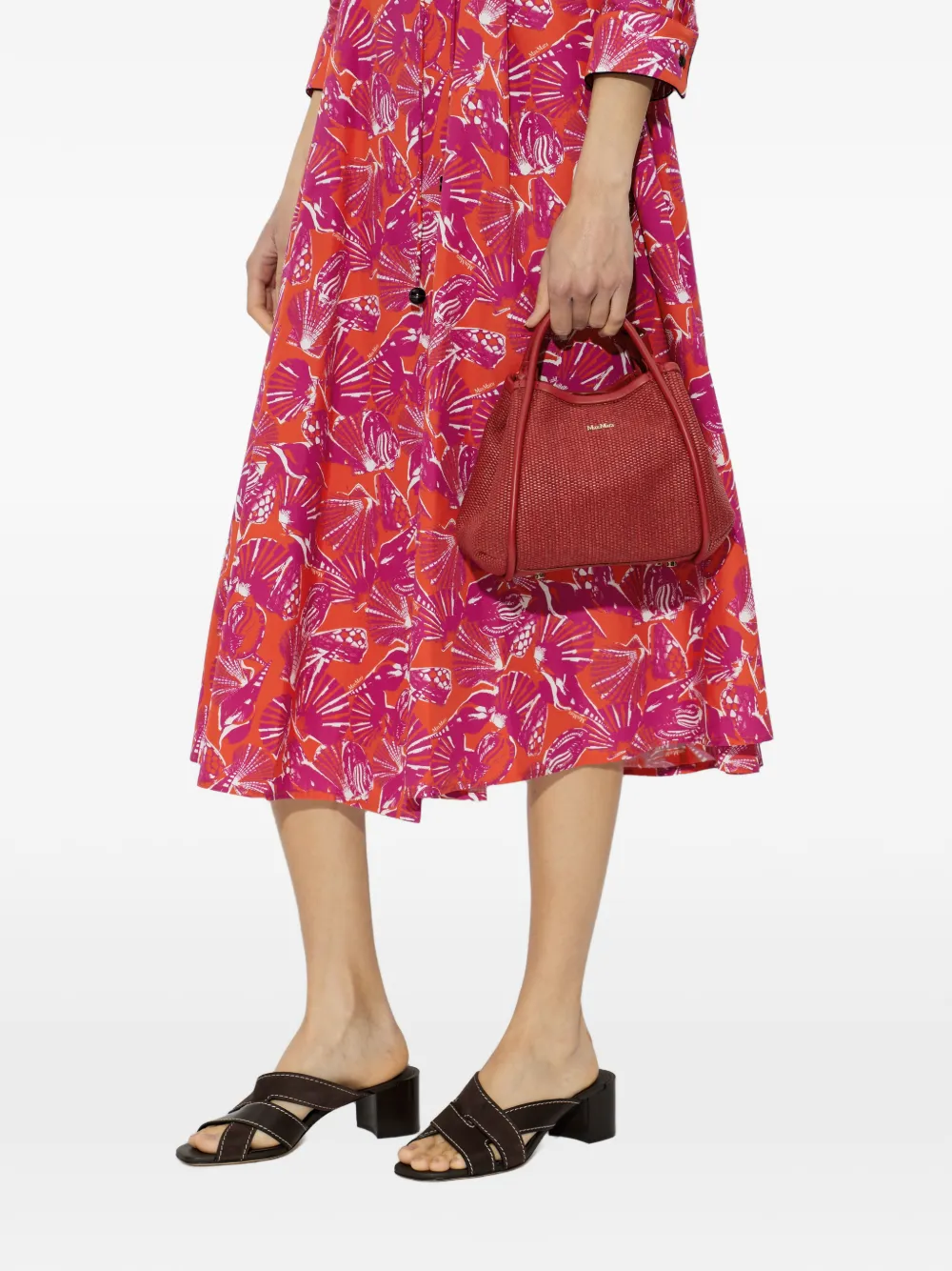  Max Mara Extra-small Marine Woven Tote Bag - Red 