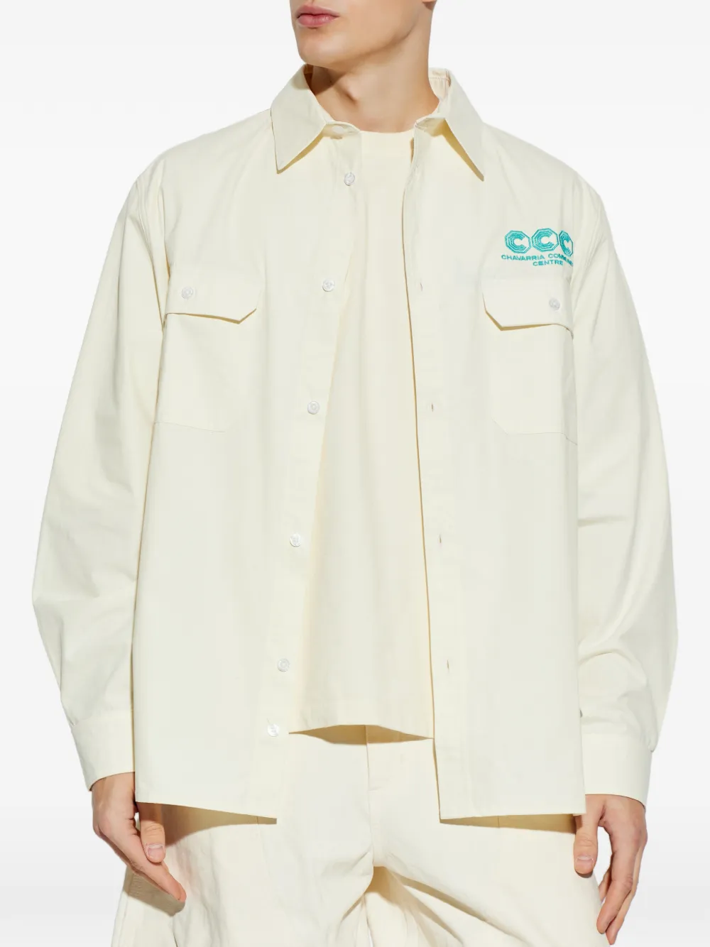  Willy Chavarria Chest-pocket Buttoned Shirt - Neutrals 