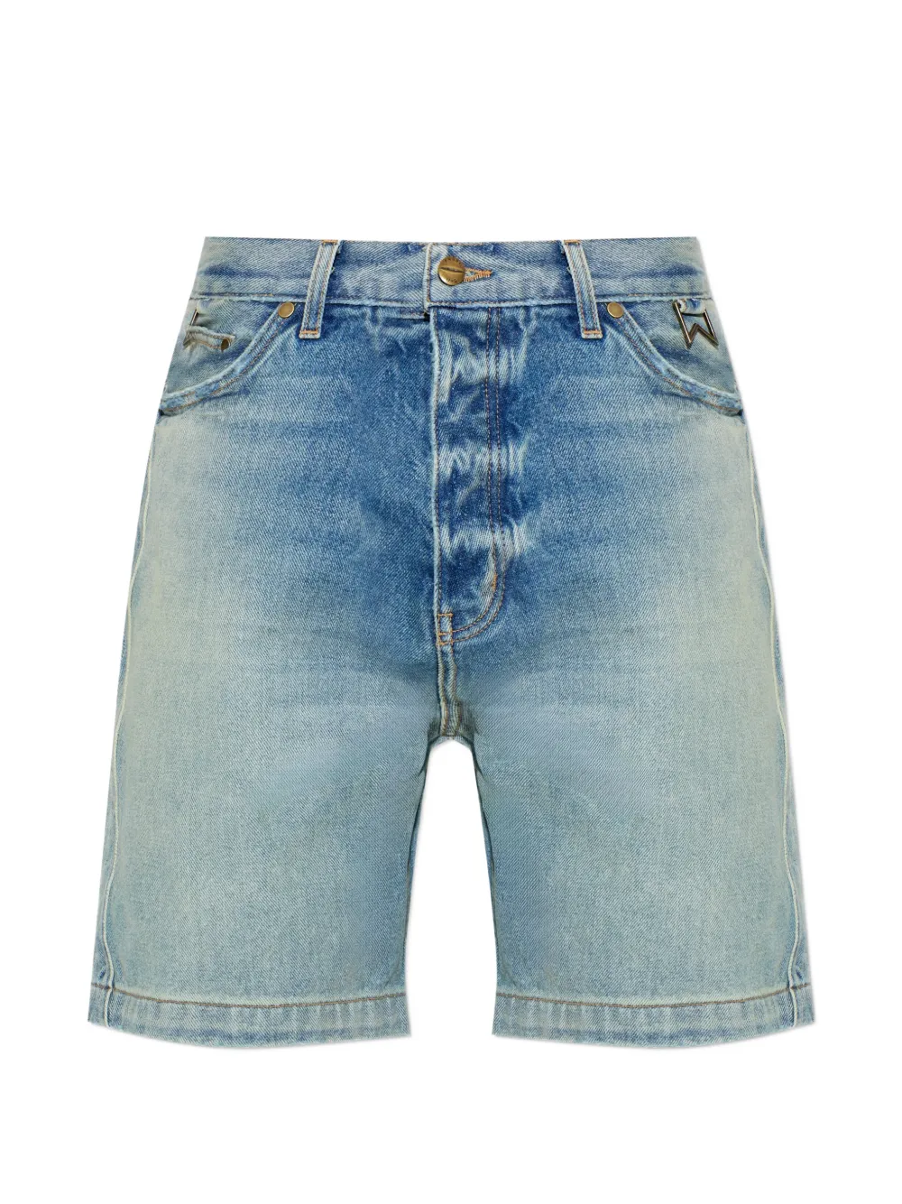 RHUDE buttoned denim shorts - Blau