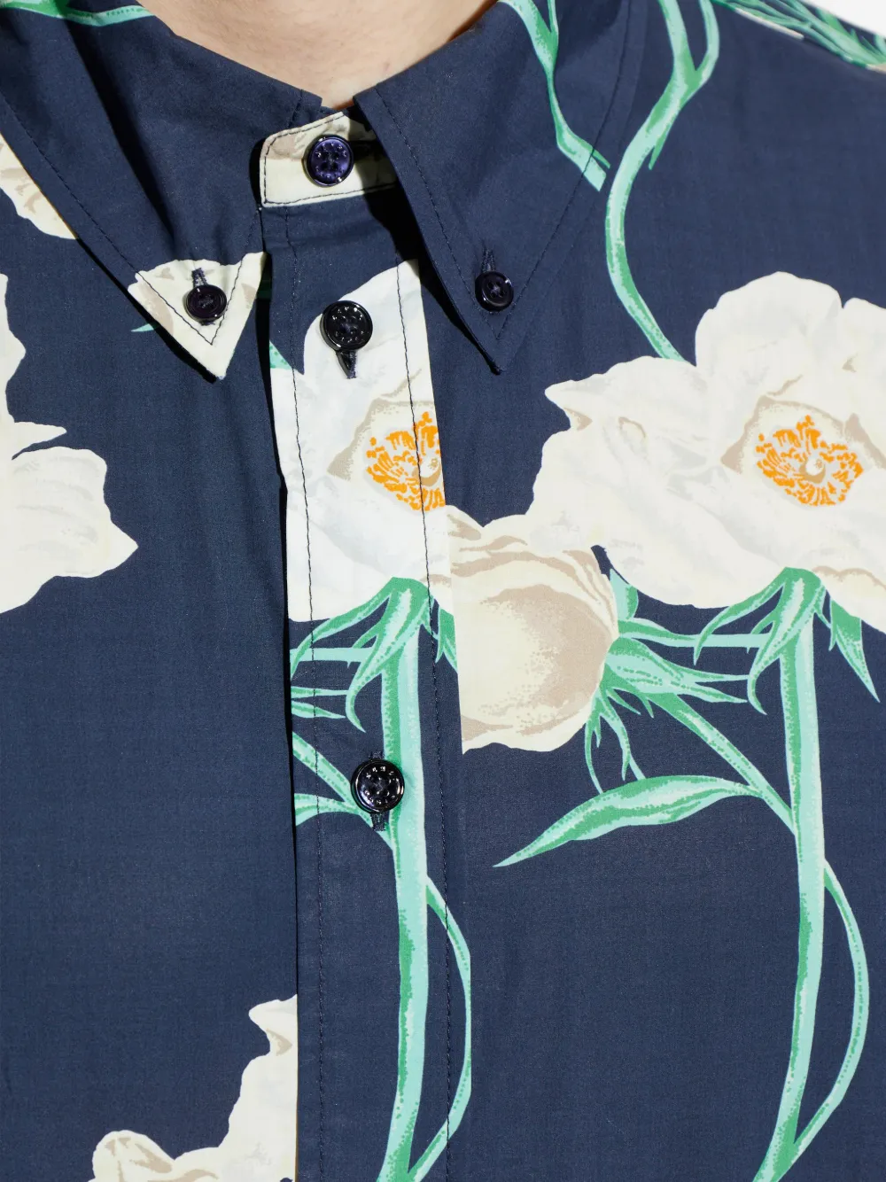 Kenzo Overhemd met bloemenprint Blauw