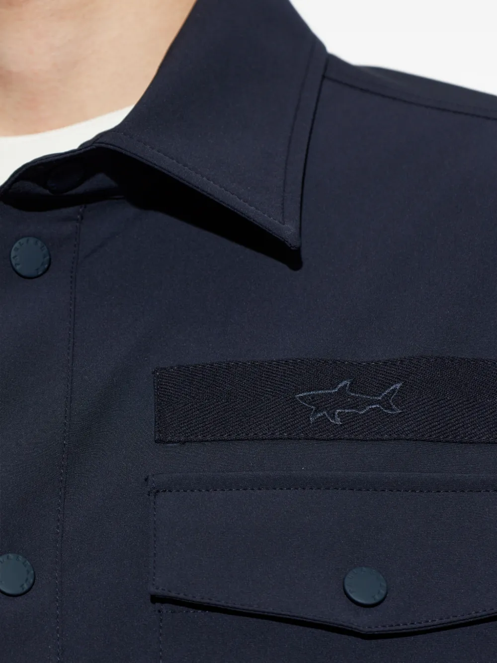 Paul & Shark Jack met borstzakken en applicatie Blauw