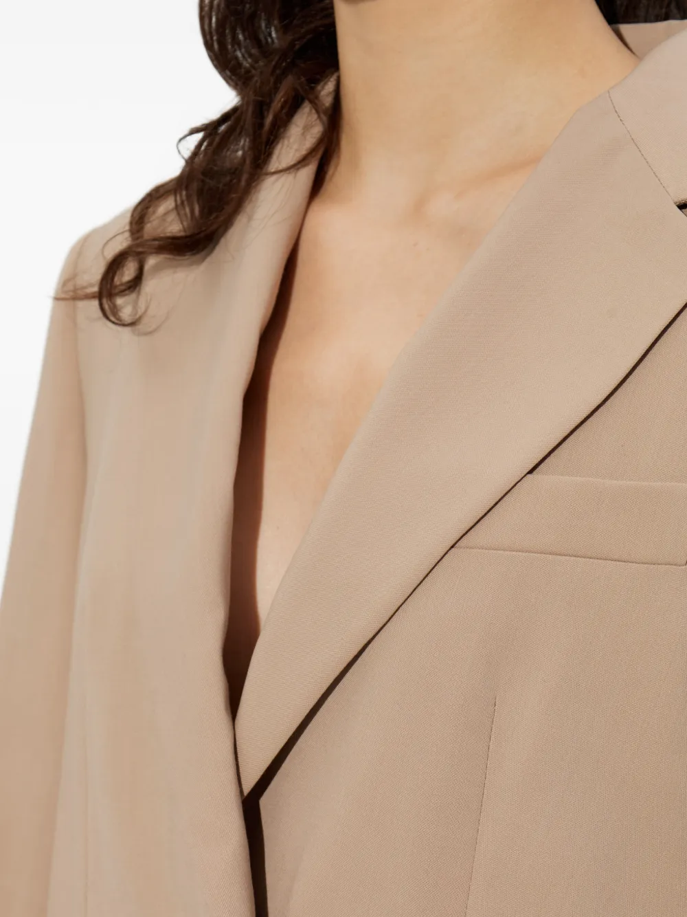 Sportmax Mela blazer met geplooid detail Beige