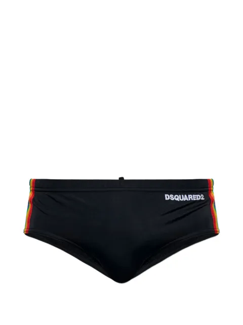 DSQUARED2 rainbow stripe swim briefs